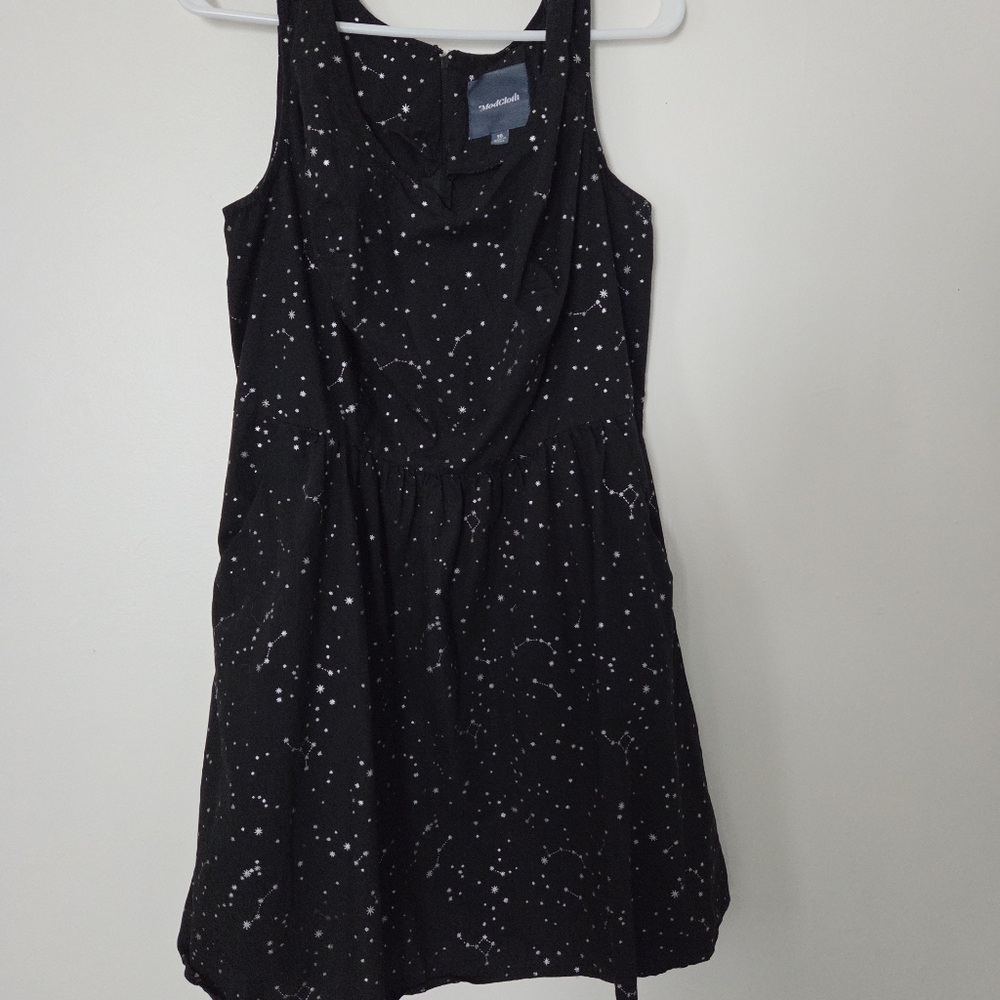 ModCloth Constellation Starry Black Dress Size 16